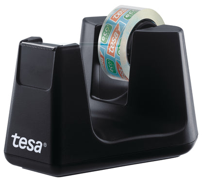 Desktop adhesive tape tray TESA Easy Cut Smart with Tesafilm eco-friendly and transparent tape, 15mm x 10m