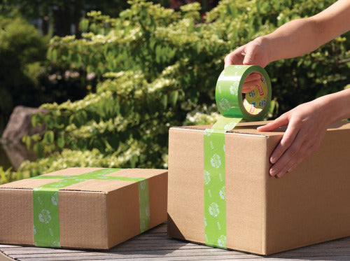 Ekologiška ir stipri pakavimo juosta TESA PACK Eco & Strong, 50mm x 66m, žalios sp.