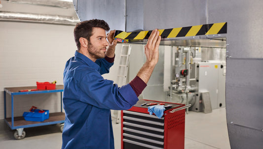 Lipni žymėjimo juosta TESA Signal , PP, 50mm x 66m, geltona-juoda