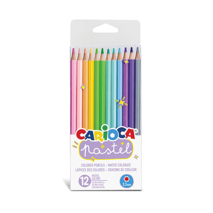 Colored pencils CARIOCA, pastel colors, 12 pcs.