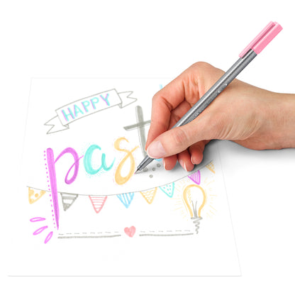 Spalvoti pasteliniai rašikliai STAEDTLER, 0,3 mm, 6 vnt.