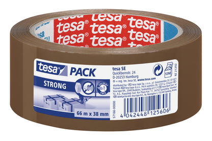Silent packaging tape TESA PACK, 38mm x 66m, brown