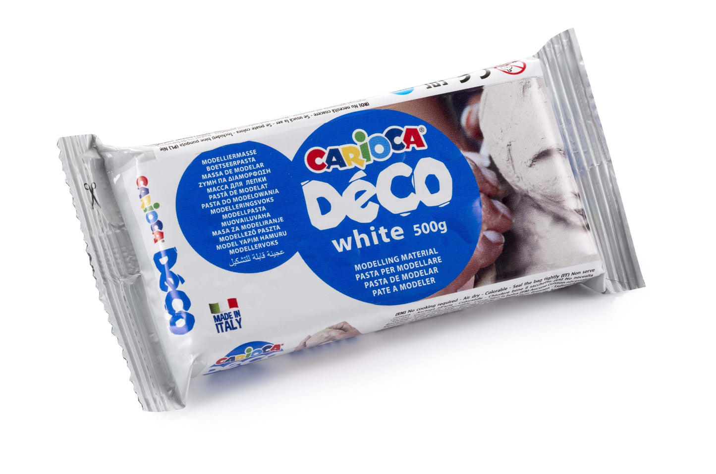 Clay CARIOCA, 500 g, white sp.
