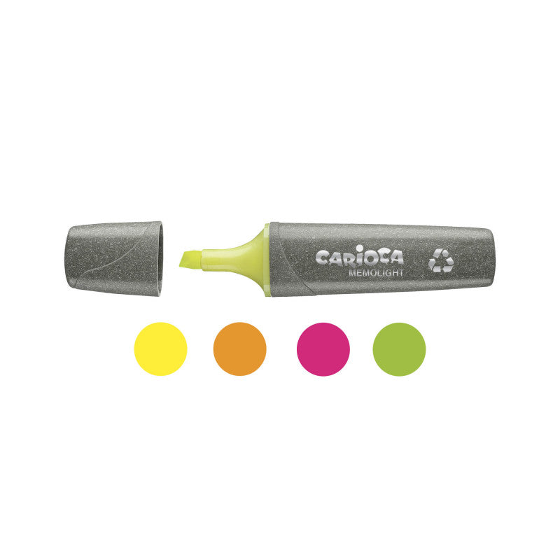 Text markers CARIOCA cross head, ECOFAMILY MEMOLIGHT, 5 mm, 4 pcs.