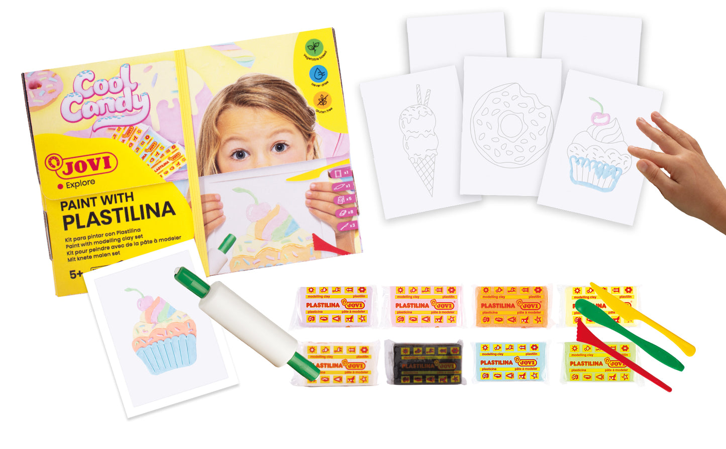 JOVI Cool Candy Coloring Set, 6 pcs. set, with accessories