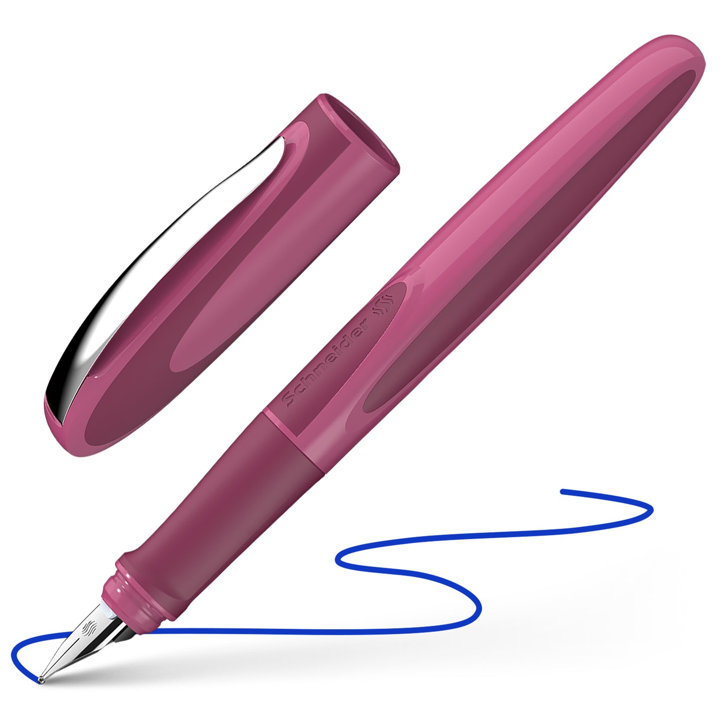 Fountain pen SCHNEIDER RAY, 0.7mm, raspberry colored barrel, blue ink