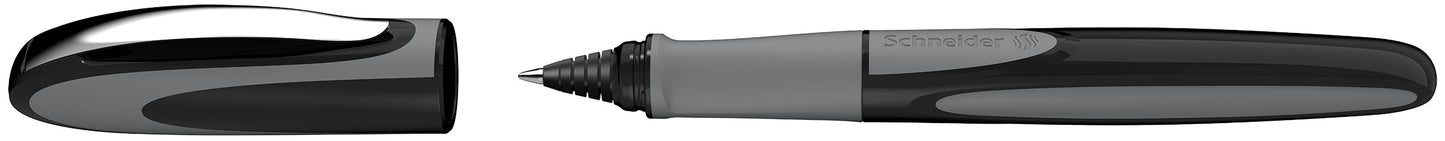 Rašiklis SCHNEIDER RAY, 0,7mm, tamsiai pilkos sp. korpusas, mėlynas rašalas (tinka ir kairiarankiams)