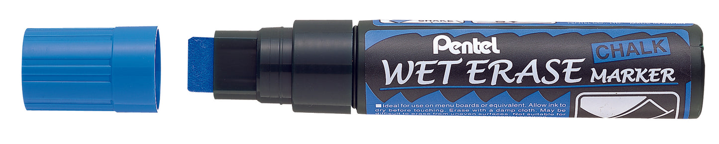 Chalk marker PENTEL ARTS, 10-15 mm, blue, cross tip, recyclable