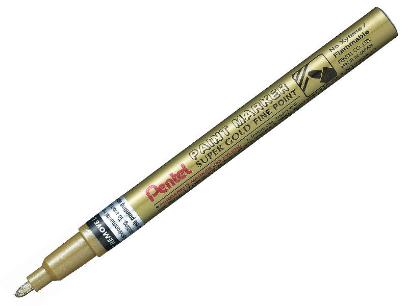 PENTEL Paint Marker, 2.9 mm, gold