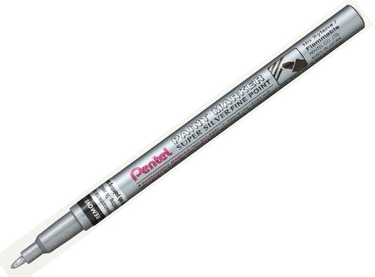 PENTEL Paint Marker, 2.9 mm, silver