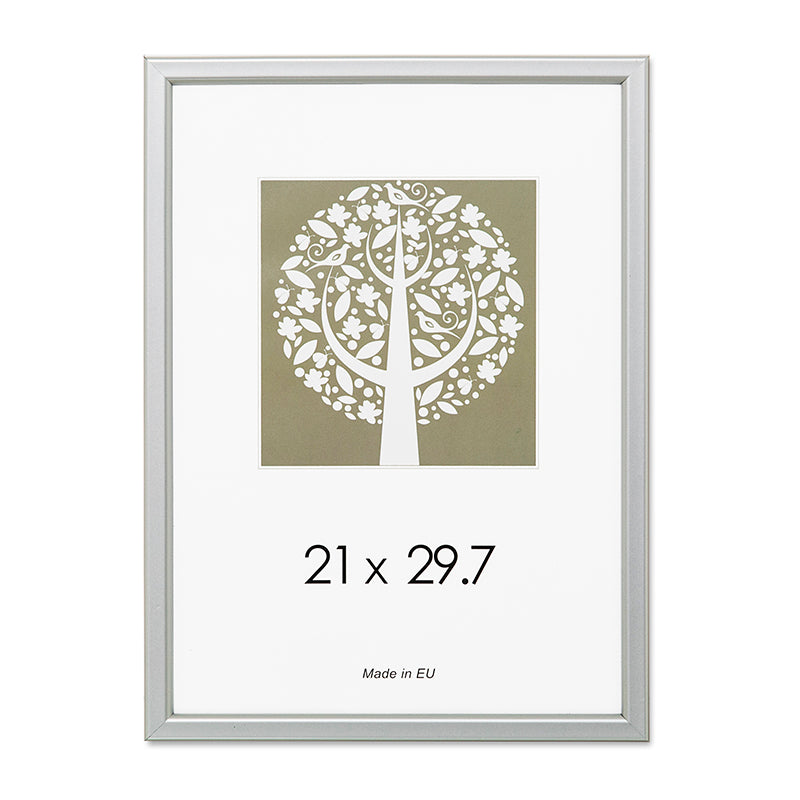 Nuotraukų rėmelis, plastikinis, A4, 21x29,7 cm, sidabro sp.