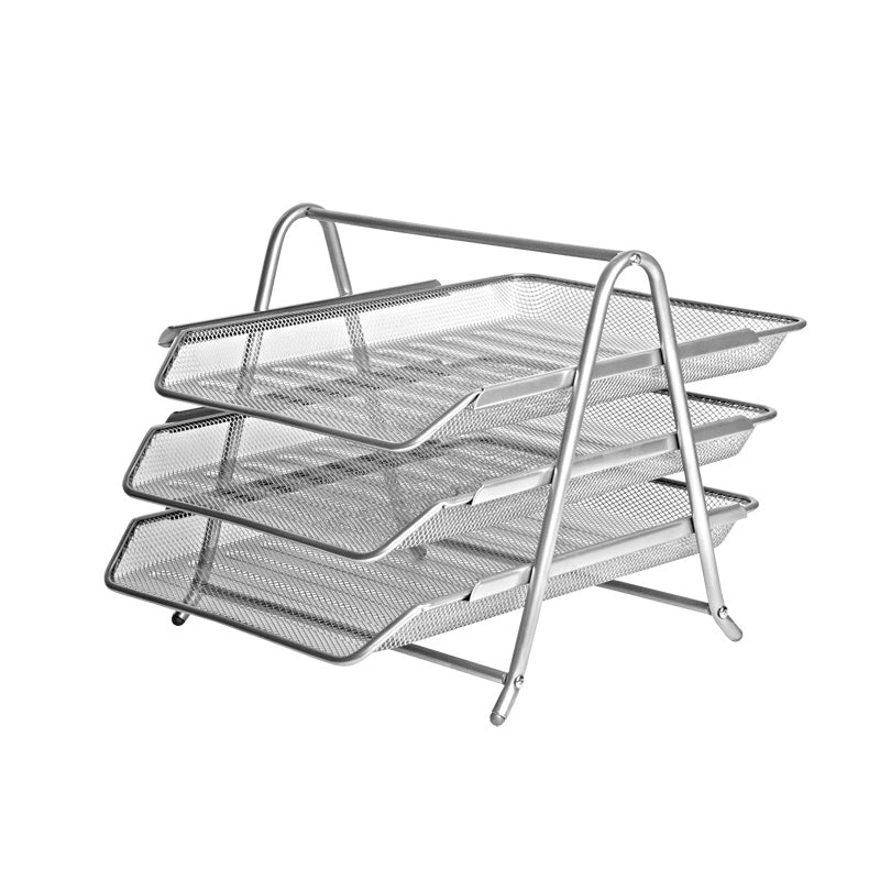 Document tray FOROFIS, 3 parts, silver color.