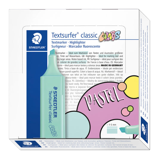 Text marker STAEDTLER TEXTSURFER 364, mint color.