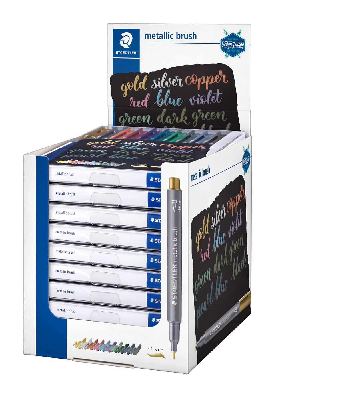 Žymeklių rinkinys STAEDTLER Metallic Brush, 10 vnt.