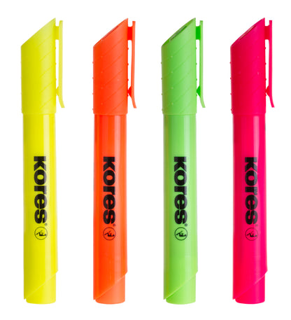HIGH LINER PLUS text markers, set, mixed colors, in a plastic case - 4 pcs.