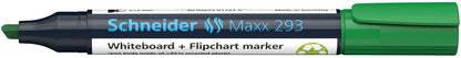 Žymeklis baltai lentai ir bloknotams SCHNEIDER MAXX 293, kirsta galvute, žalia