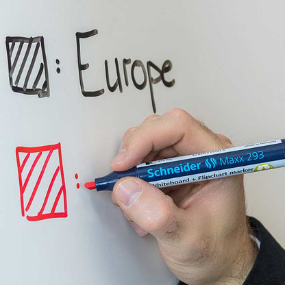 Žymeklis baltai lentai ir bloknotams SCHNEIDER MAXX 293, kirsta galvute, žalia