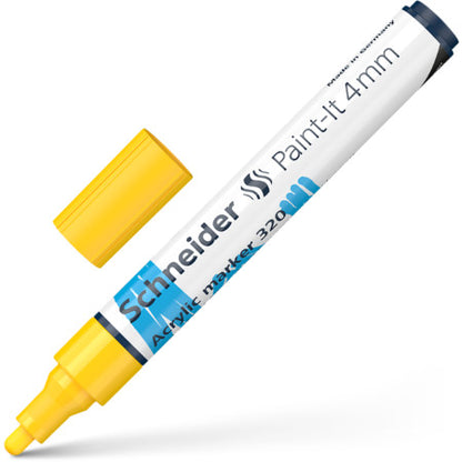 Acrylic marker SCHNEIDER Paint-it 320, 4 mm, yellow
