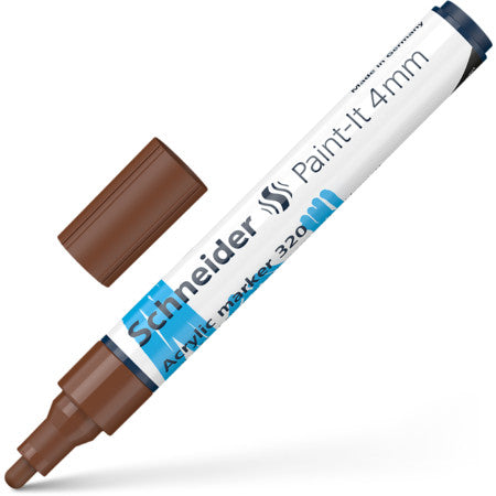 Acrylic marker SCHNEIDER Paint-it 320, 4 mm, brown