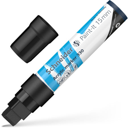Acrylic marker SCHNEIDER Paint-it 330, 15 mm, black