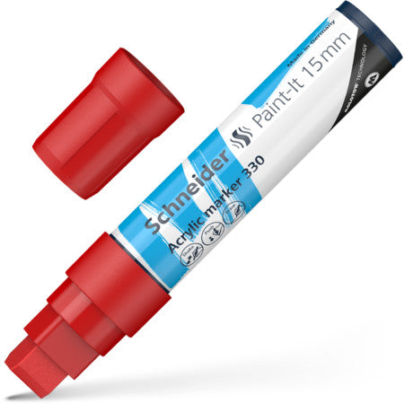 Acrylic marker SCHNEIDER Paint-it 330, 15 mm, red.