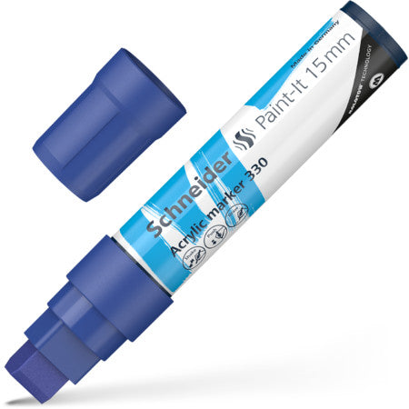 Acrylic marker SCHNEIDER Paint-it 330, 15 mm, blue.