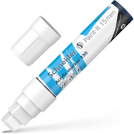 Acrylic marker SCHNEIDER Paint-it 330, 15 mm, white