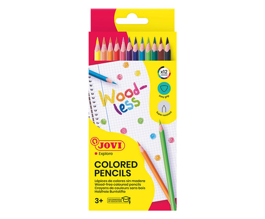 Pieštukai JOVI Box, 12 vnt., tribriauniai