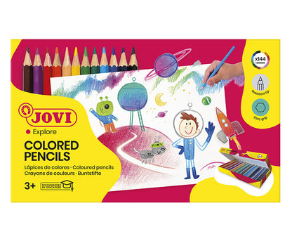 Pieštukai JOVI Schoolpack, 144 vnt., šešiakampiai