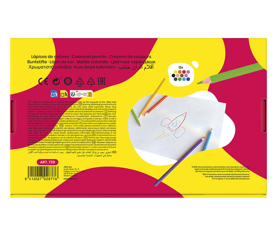 Pieštukai JOVI Schoolpack, 144 vnt., šešiakampiai