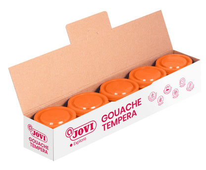 Guašas JOVI Scholar, 5vnt. po 35ml, oranžinės sp.