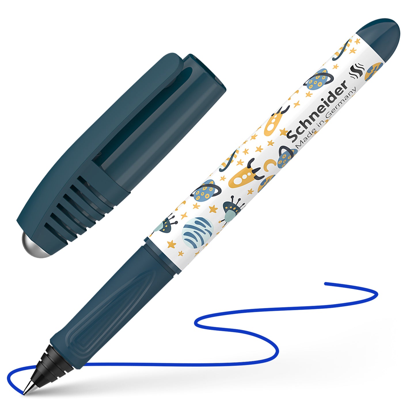 SCHNEIDER Zippi pen, plastic blue body, blue ink