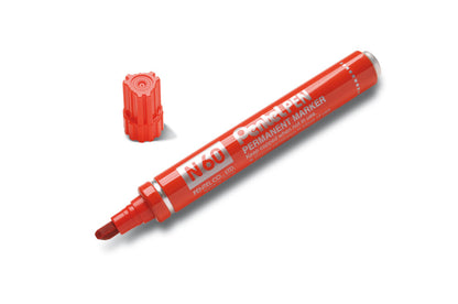 Permanentinis Žymeklis Pentel Pen N60, 1,5 - 7 mm, 4 vnt., įvairių spalvų