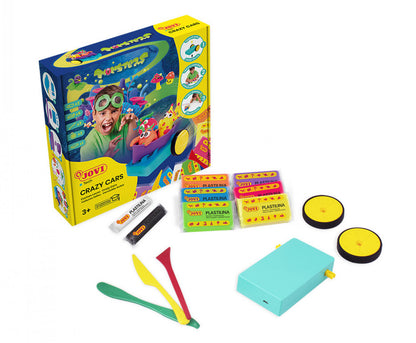 Pašėlę lenktyniniai automobiliai JOVITECH rinkinys. Neoninės spalvos