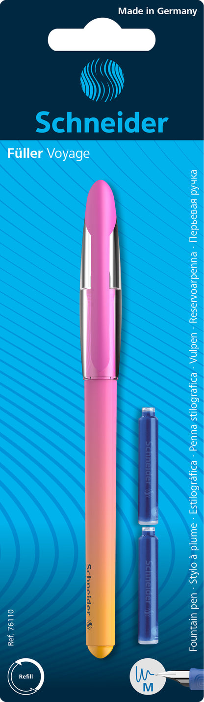Plunksnakotis SCHNEIDER Voyage M,  dešiniarankiams ir kairiarankiams, įvairių sp. korpusas