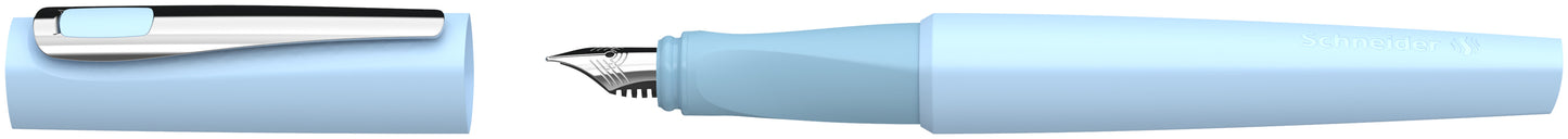 Plunksnakotis SCHNEIDER Tomo M, plastikinis, matinis žydros spalvos korpusas, tinka dešiniarankiams ir kairiarankiams