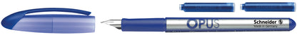 Plunksnakotis SCHNEIDER Opus, dešiniarankiams ir kairiarankiams, plastikinis korpusas, įvairių spalvų, blisteryje