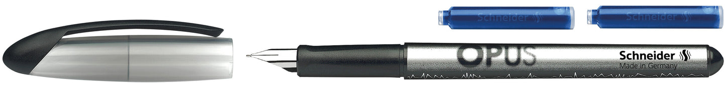 Plunksnakotis SCHNEIDER Opus, dešiniarankiams ir kairiarankiams, plastikinis korpusas, įvairių spalvų, blisteryje