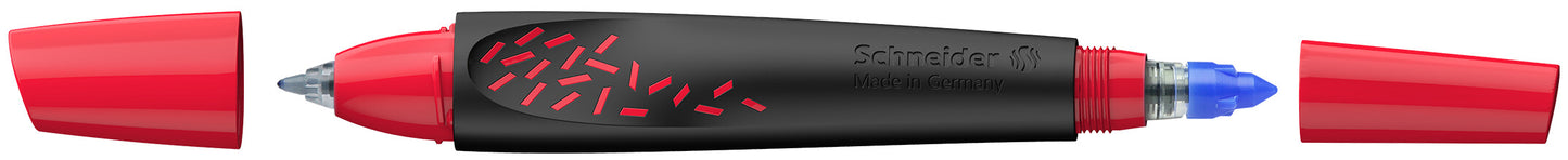 Kapsulinis rašiklis SCHNEIDER Breeze, M, raudonos-juodos sp. korpusas, dešiniarankiams ir kairiarankiams