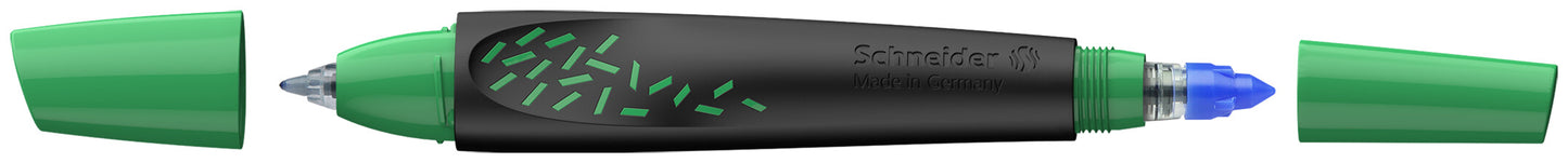 Kapsulinis rašiklis SCHNEIDER Breeze, M, žalios-juodos sp. korpusas, dešiniarankiams ir kairiarankiams