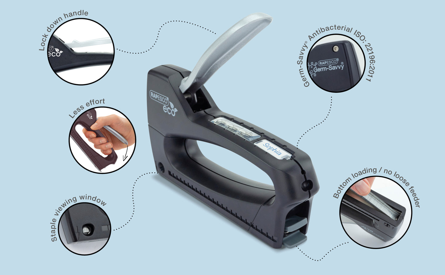 Kabiamušis RAPESCO Eco, juodas