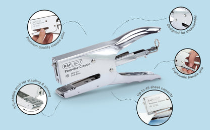 Segiklis RAPESCO Classic, sega 45 lapus, chromuotas