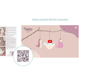 JOVI DIY molio lipdymo rinkinys BIRDS su savaime džiūstančiu moliu