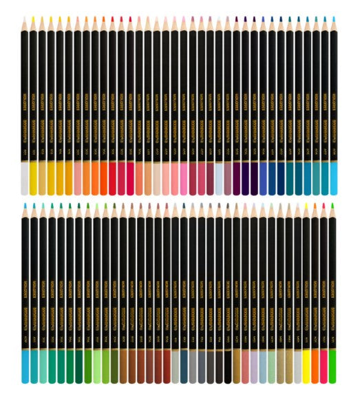 Spalvotų pieštukų rinkinys KORES KOLORES, metalinėje dežutėje, 50 vnt.