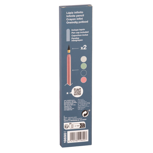 Nesibaigiantis pieštukas Apli, HB, korpusas mėlynos spalvos