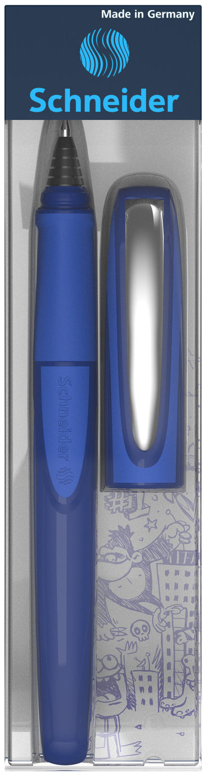 Kapsulinis rašiklis SCHNEIDER RAY, mėlynos spal. korpusas (space blue), dešiniarankiams ir kairiarankiams