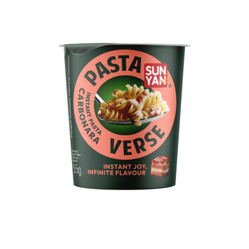 Greitai paruošiami makaronai SUN YAN, Pasta Verse, su Carbonara padažu, 55g