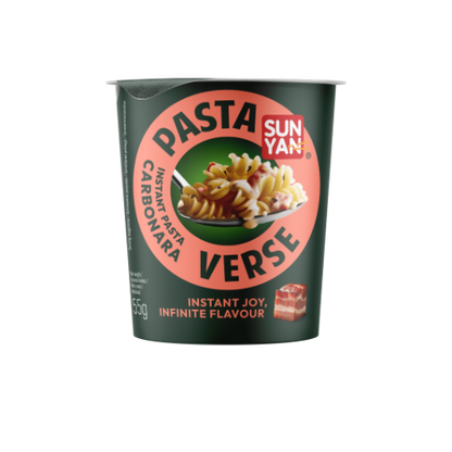 Greitai paruošiami makaronai SUN YAN, Pasta Verse, su Carbonara padažu, 55g