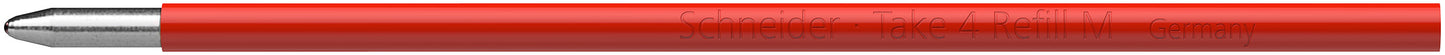 Ballpoint pen SCHNEIDER Take 4, dark blue barrel, 4 colors