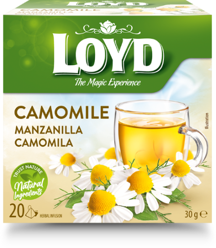 Žolelių arbata LOYD, ramunėlių skonio, 20 x 1,5 g